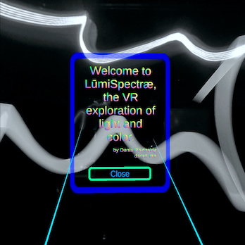 LūmiSpectræ welcome screen
